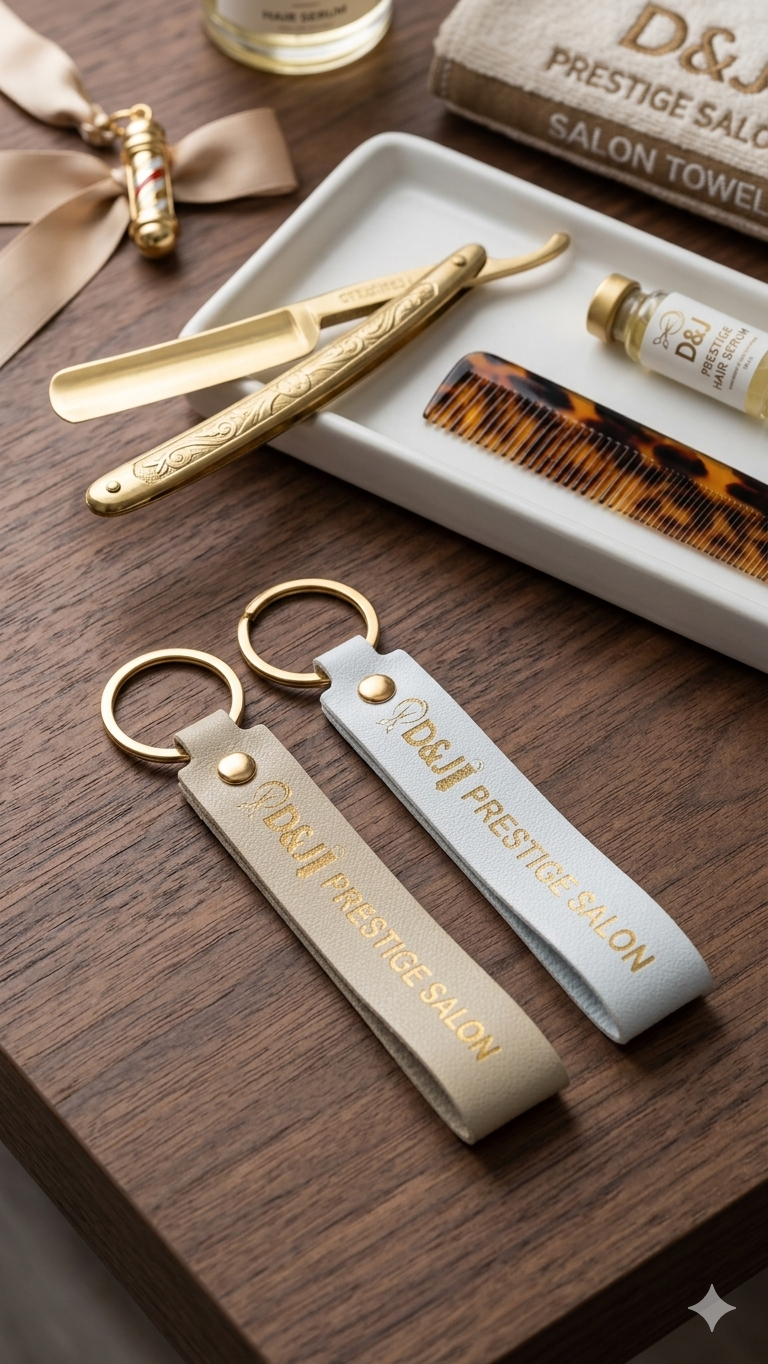 Laser engraved barber shop keychains — Creative Pawprint Charlotte NC